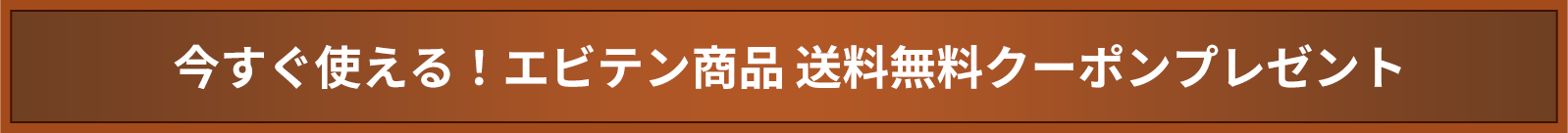 今すぐ使える！エビテン商品 送料無料クーポンプレゼント