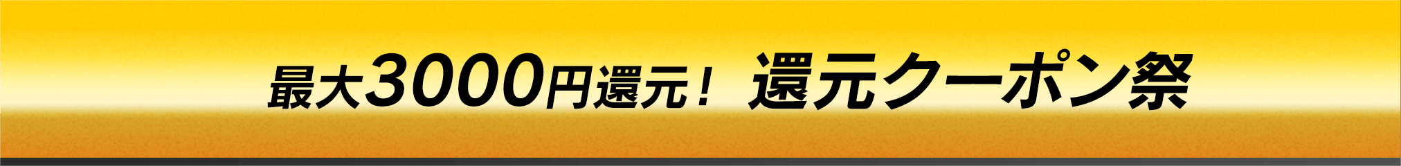最大3000円還元！ 還元クーポン祭