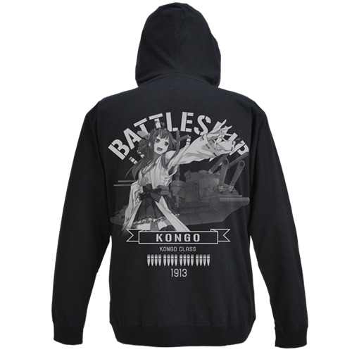 艦隊これくしょん～艦これ～金剛天竺パーカーBLACK-XL BLACK-XL