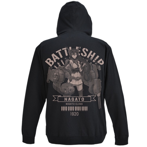 艦隊これくしょん～艦これ～長門天竺パーカーBLACK-XL BLACK-XL