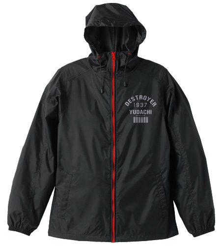 艦隊これくしょん～艦これ～夕立改二フーデッドウィンドブレーカーBLACK×RED-L BLACK×RED-L