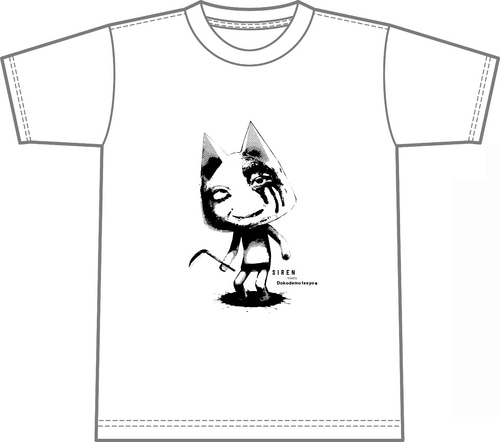 コラボイラストTシャツ 【SIRENといっしょ】(鎌シビトロver.) 白【再販】「プレイステーション(R)といっしょ」　Sサイズ 白・S