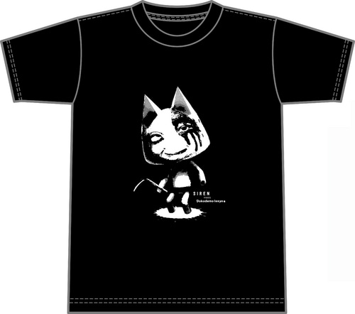 コラボイラストTシャツ 【SIRENといっしょ】(鎌シビトロver.) 黒【再販】「プレイステーション(R)といっしょ」　Sサイズ 黒・S