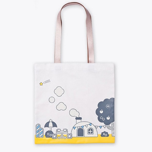 カービィカフェ オリジナル フェイクレザー×コットン フラットトート【エビテン限定】