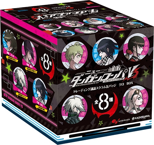 ニューダンガンロンパV3 トレーディング議論スクラム缶バッジ　クロ 【BOX】【専売商品】 クロ【BOX】