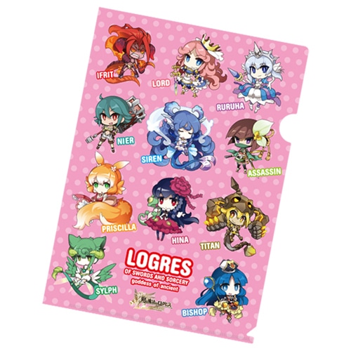 『剣と魔法のログレス いにしえの女神』クリアファイル2枚セット1（ちびキャラ/ルルハ＆ニーア＆ヒナ　水着ver.） ちびキャラ/ルルハ＆ニーア＆ヒナ　水着ver.