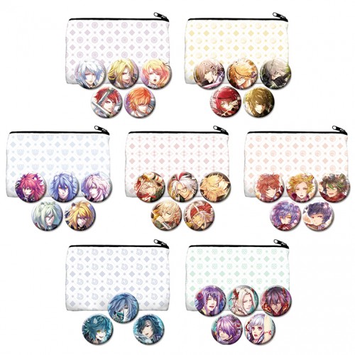 『戦刻ナイトブラッド』ポーチ&缶バッジセット -豊臣軍- 豊臣軍セット