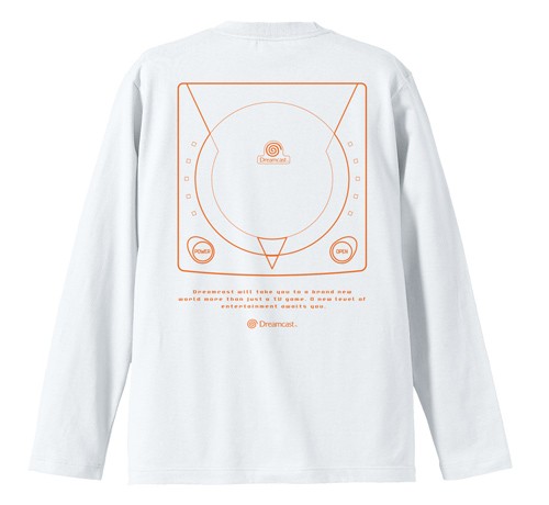 ドリームキャスト リブなしロングスリーブTシャツ WHITE(Mサイズ) Mサイズ