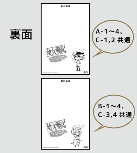 「篠月しのぶ 幼女戦記 十一番目の女神展」ポストカードセット C ポストカードセット C