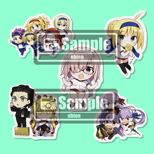 華々つぼみが描くかわいらしいサーヴァント達がビッグサイズダイカットシールセットに！