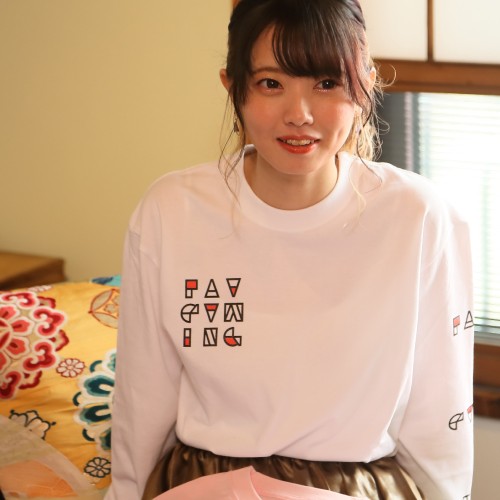 FAV gaming BLOCK Print Long Sleeve WhiteM size Mサイズ