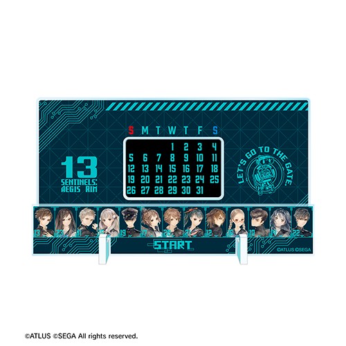 十三機兵防衛圏 卓上アクリル万年カレンダー