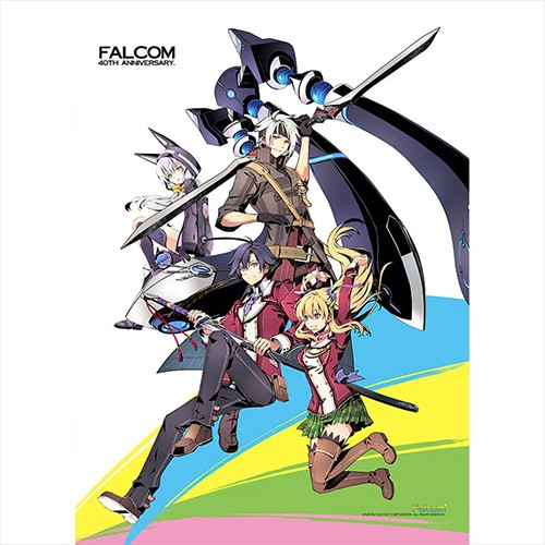 日本ファルコム40周年　B2タペストリー（リィン＆アリサ＆クロウ＆アルティナ） リィン＆アリサ＆クロウ＆アルティナ