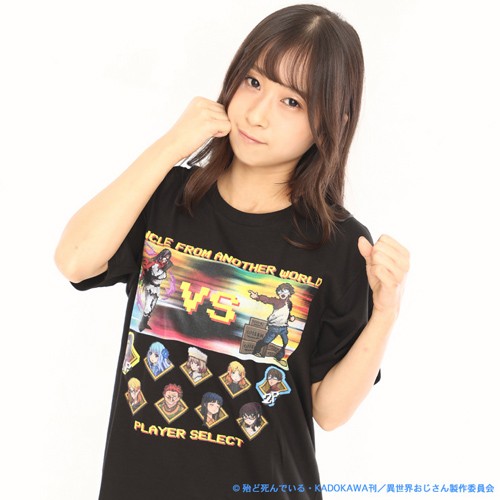 異世界おじさん Fighting Game Tシャツ (黒)カラー：ブラック   XLサイズ XLサイズ