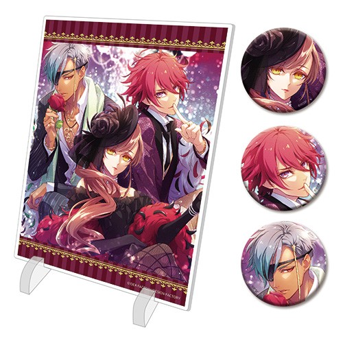 【オトメイト×ビーズログ】『ラディアンテイル ～ファンファーレ！～』アクリルパネル＆缶バッジ3種セットB B