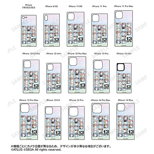 『十三機兵防衛圏』 集合 Ani-Art スクエア強化ガラスiPhoneケース（対象機種／iPhone 7／8／SE2／SE3） iPhone 7／8／SE2／SE3