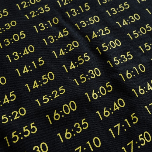 TIMECHART Tシャツブラック×イエロー Sサイズ ブラック×イエロー Sサイズ