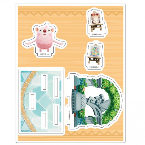 『ファンタジーライフi グルグルの竜と時をぬすむ少女』 オリジナルアクリルジオラマピッカソンリゾート (キグルミ司会) ピッカソンリゾート (キグルミ司会)