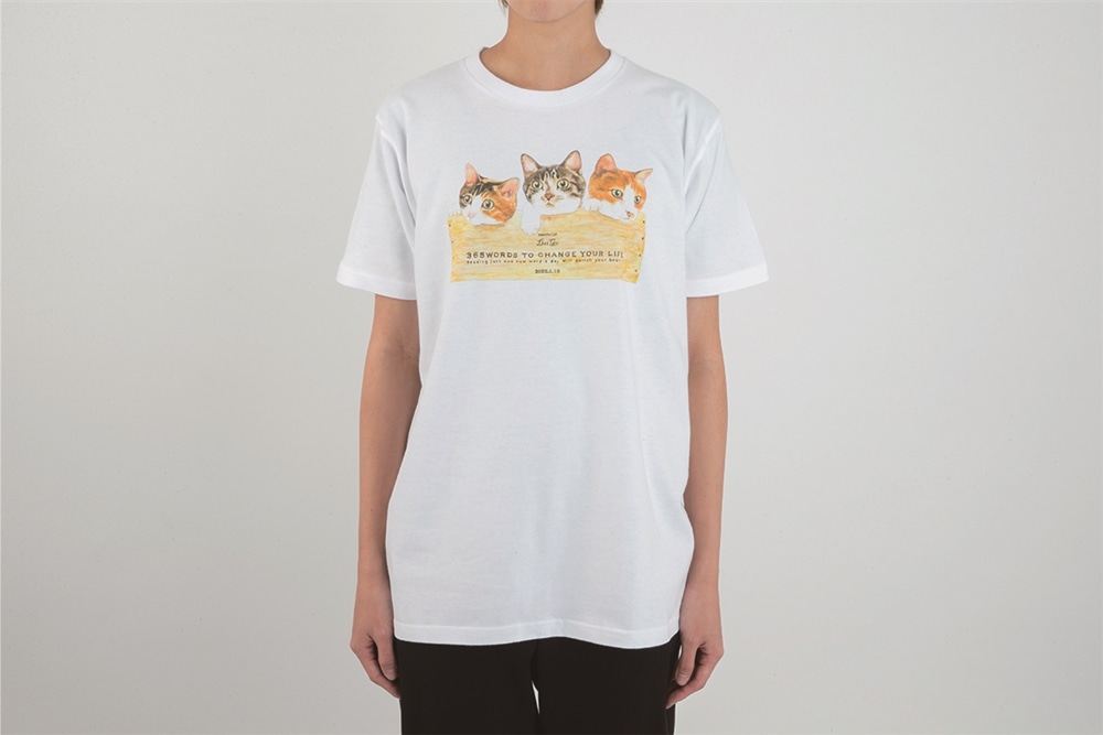 メンタリストDaiGo　猫Tシャツ　白　ぬこさま・みこさま・ぴこさま集合　S