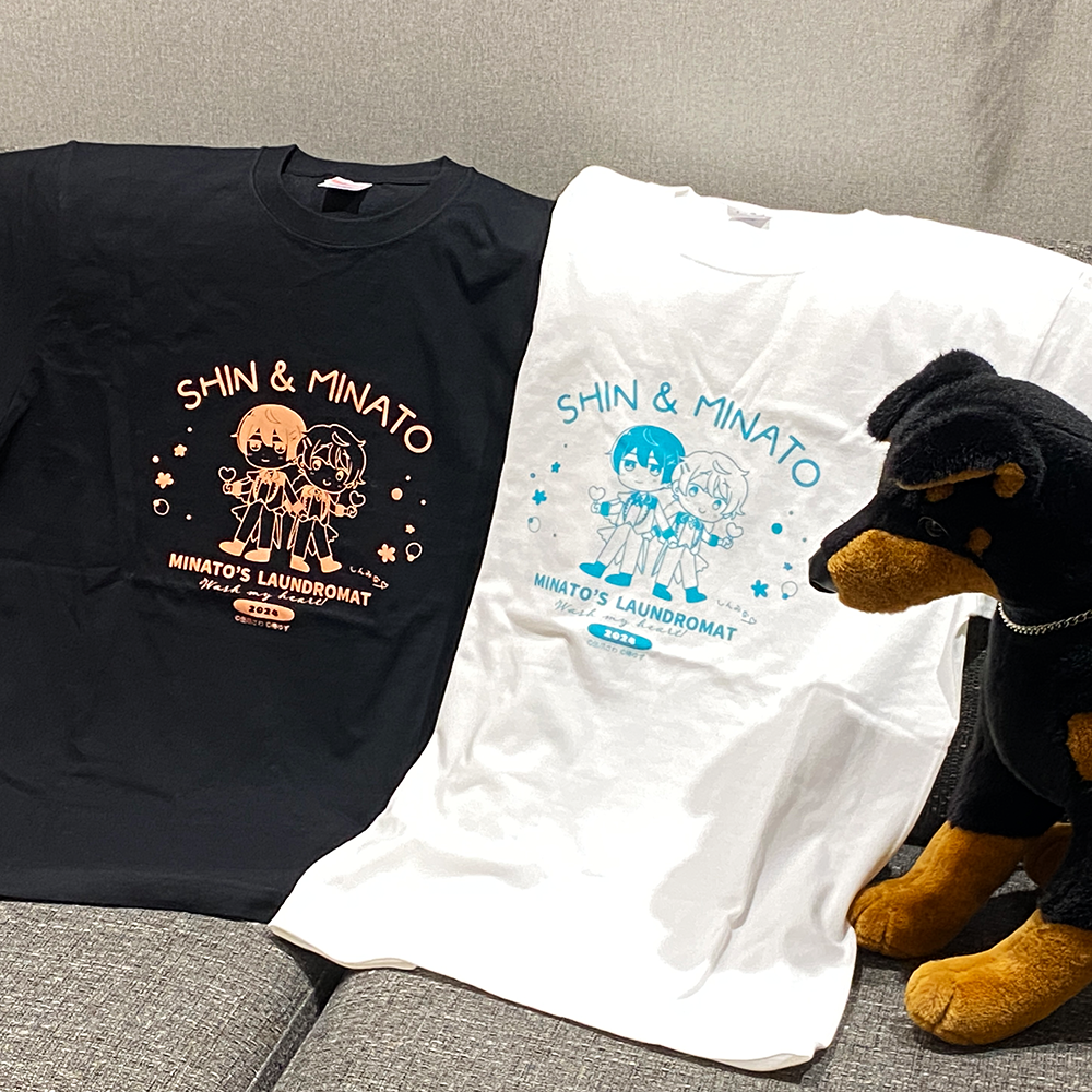 みなと商事コインランドリー 朗読劇 Tシャツ Black