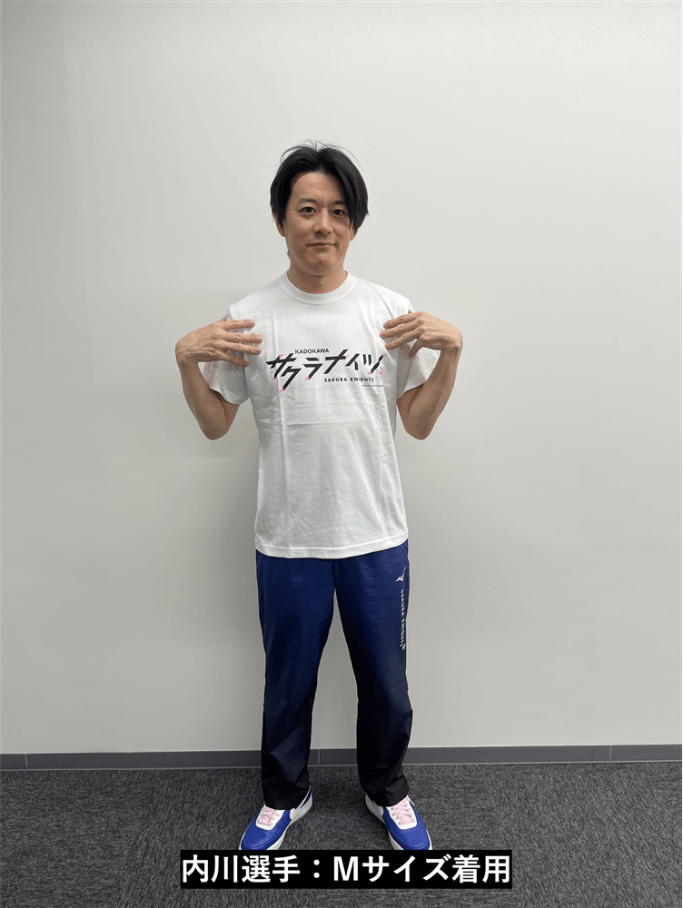 KADOKAWAサクラナイツ オフィシャルチームロゴTシャツ ホワイト/Sサイズ