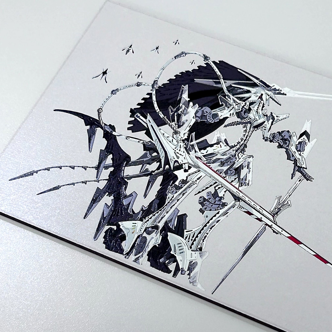 DESIGNS 永野護デザイン展 KCMオリジナル ファイブスター物語タッチミー！木製ポストカード GTMツァラトウストラ・アプターブリンガー