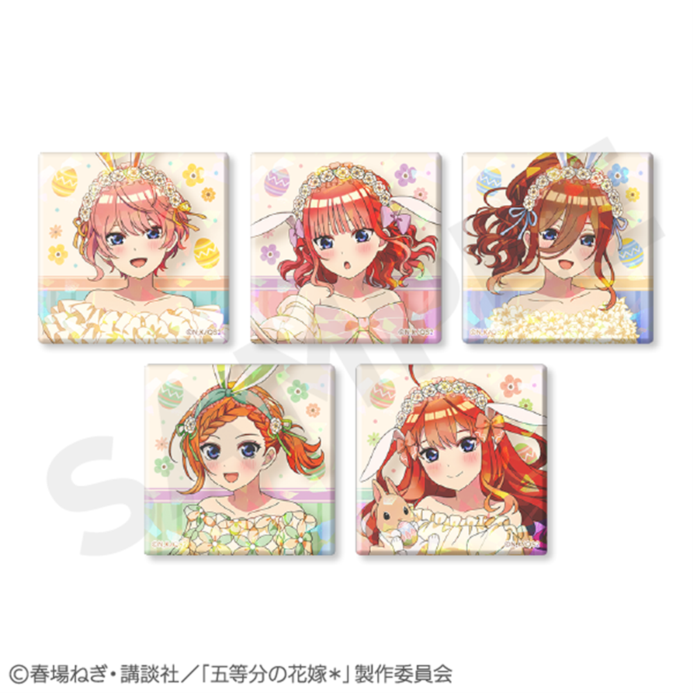 「五等分の花嫁＊」ホログラムスクエア缶バッジ 中野一花