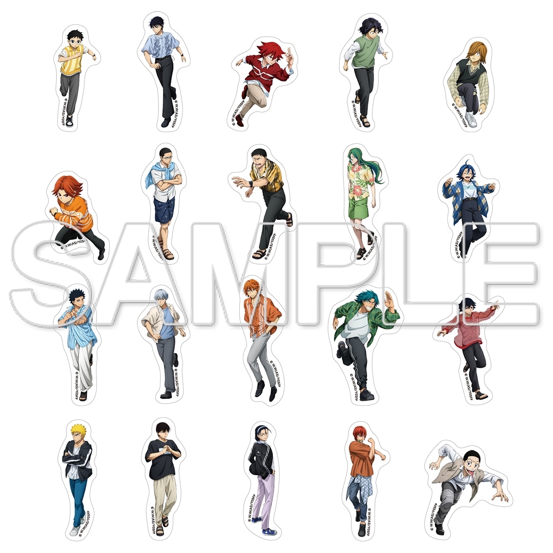 TVアニメ「弱虫ペダル」10周年フェスティバル マルチケース&ステッカー20種セット