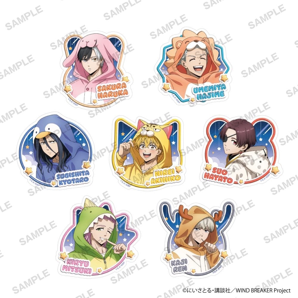 WIND BREAKER ダイカットステッカー パジャマパーティーver. 楡井秋彦