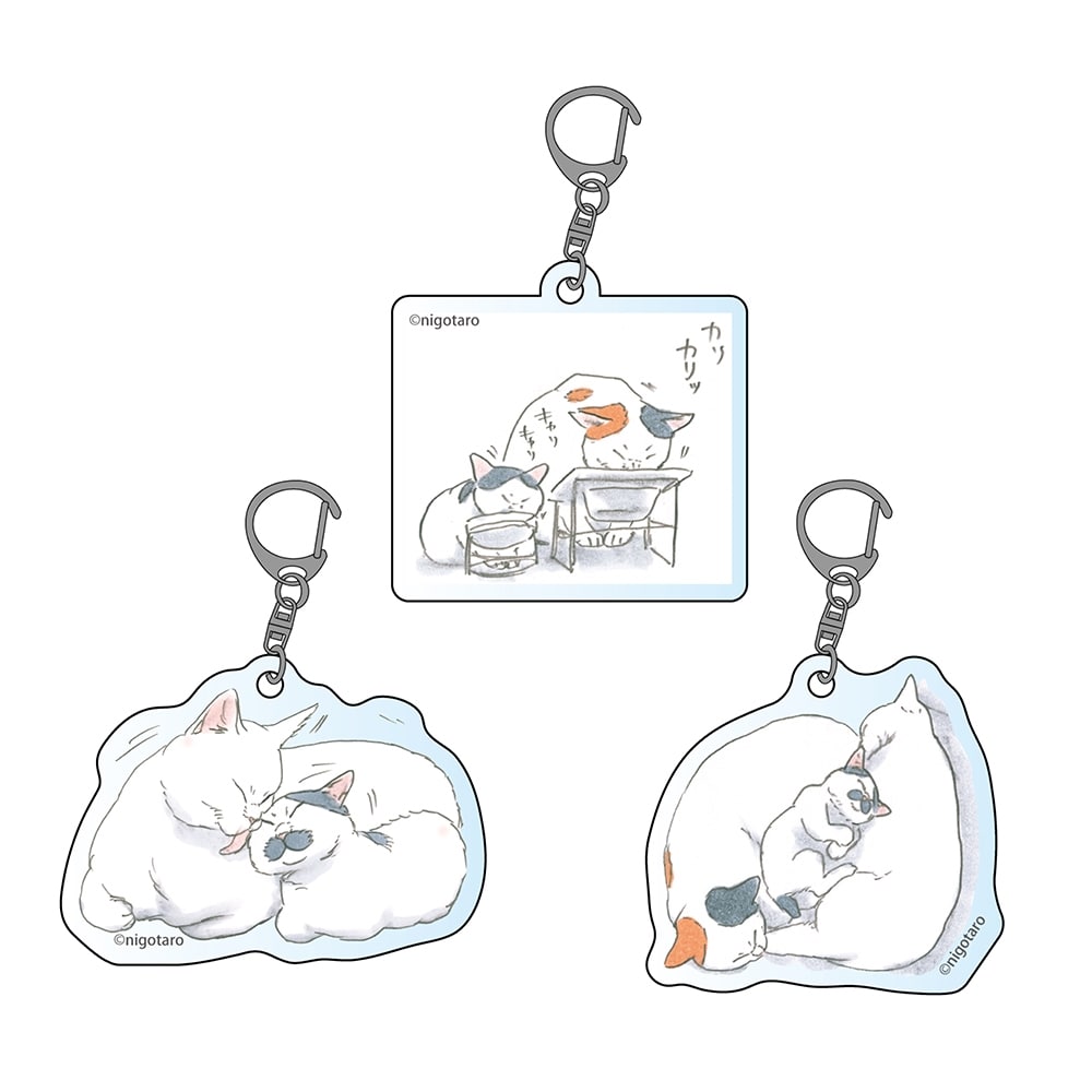 拾い猫のモチャ　アクリルキーホルダー　C