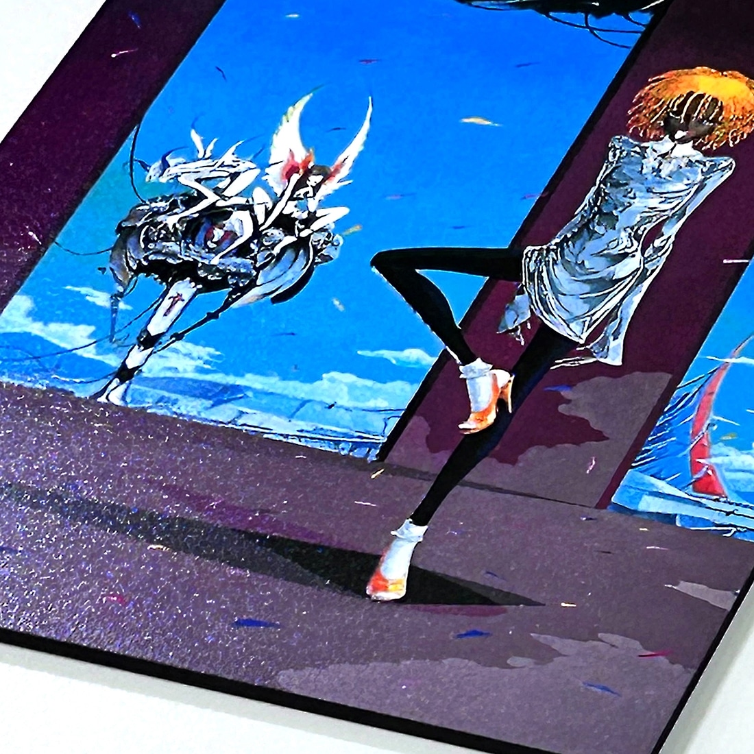 DESIGNS 永野護デザイン展 KCMオリジナル ファイブスター物語 タッチミー！木製ポストカード BRIDGE（単行本第6巻）