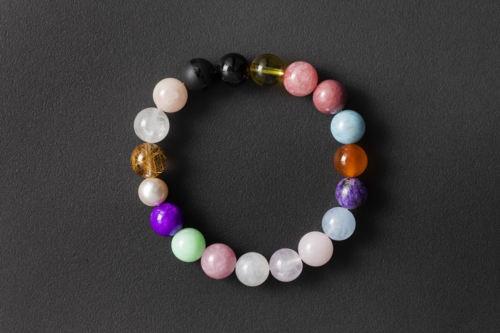 晴人　晴人石　愛の目覚め＆花めく運命　パワーストーンブレスレット2種セット17cm