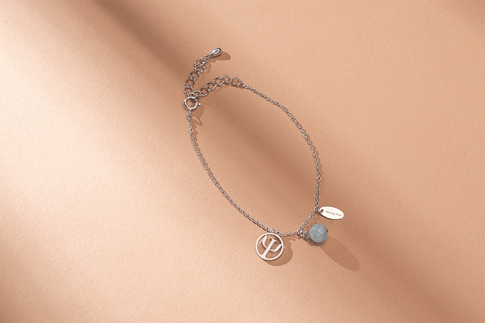 イケメン気功師シュン　Ψ×アクアマリン　シルバーブレスレット＆ネックレスセット（特典：限定映像URL付き）