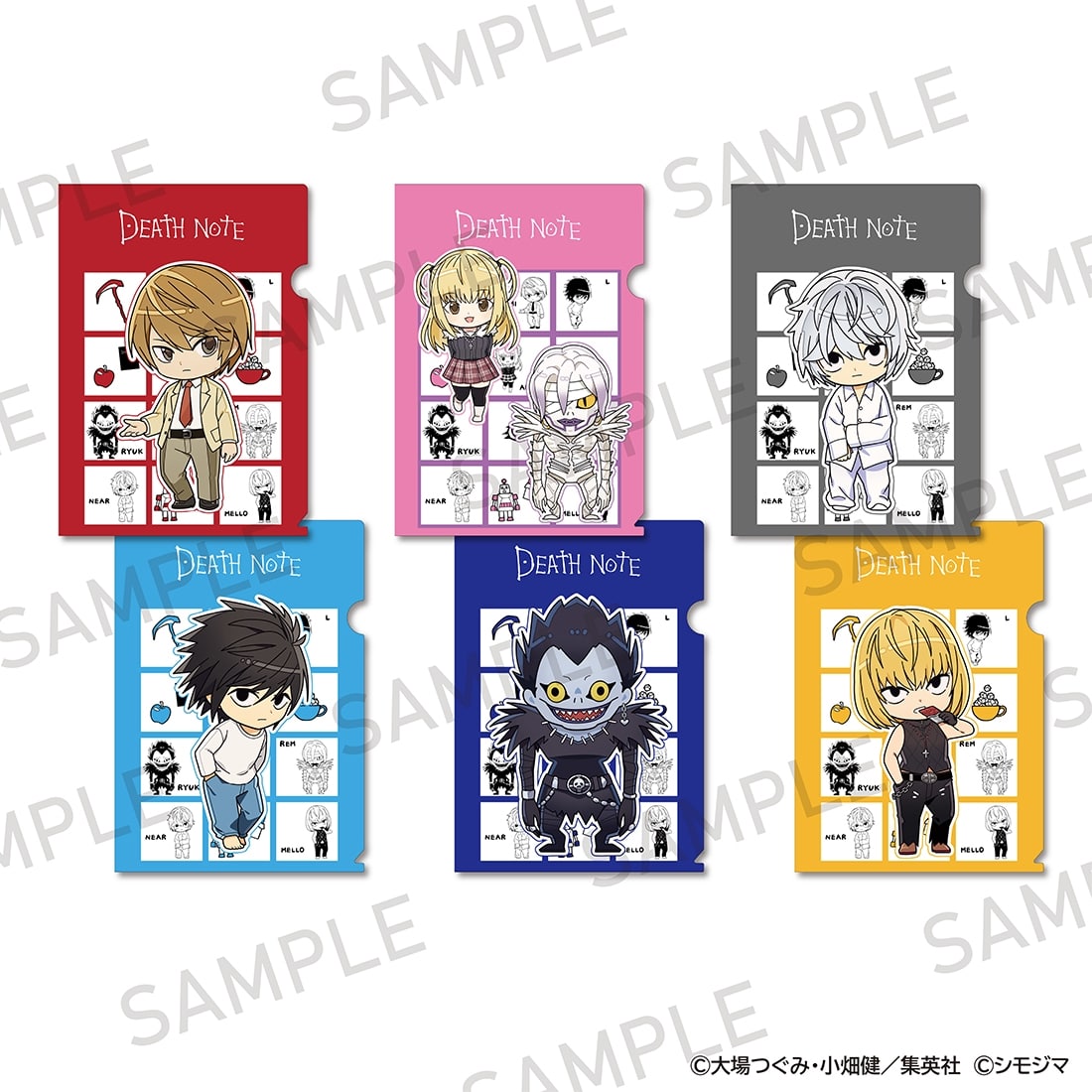 DEATH NOTE A4クリアファイル2枚セット シモジマコラボver. 夜神月・L