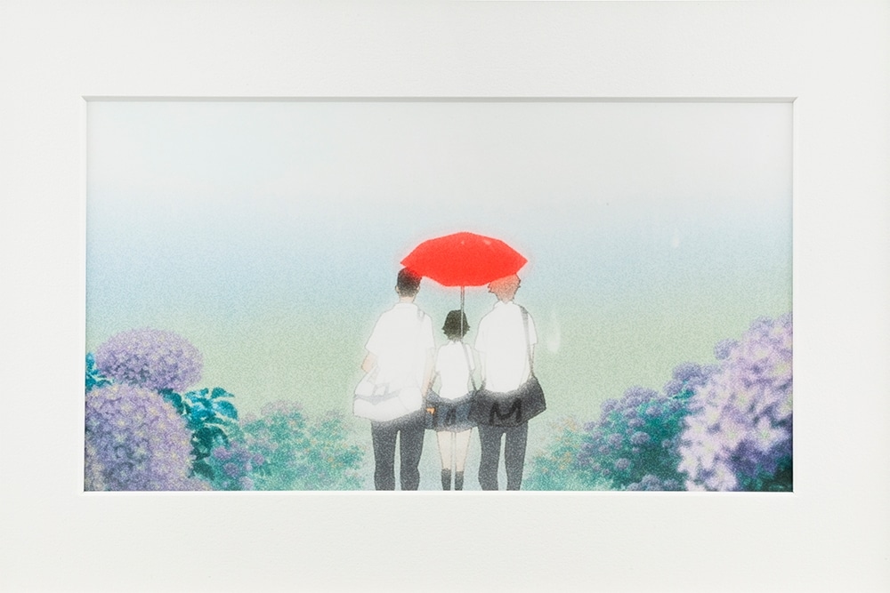 「時をかける少女」複製原画〈相合傘〉