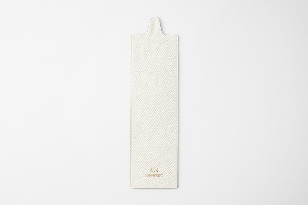 藤本さきこ　クロコダイルブックマーク【オールドピンク×アイボリー】