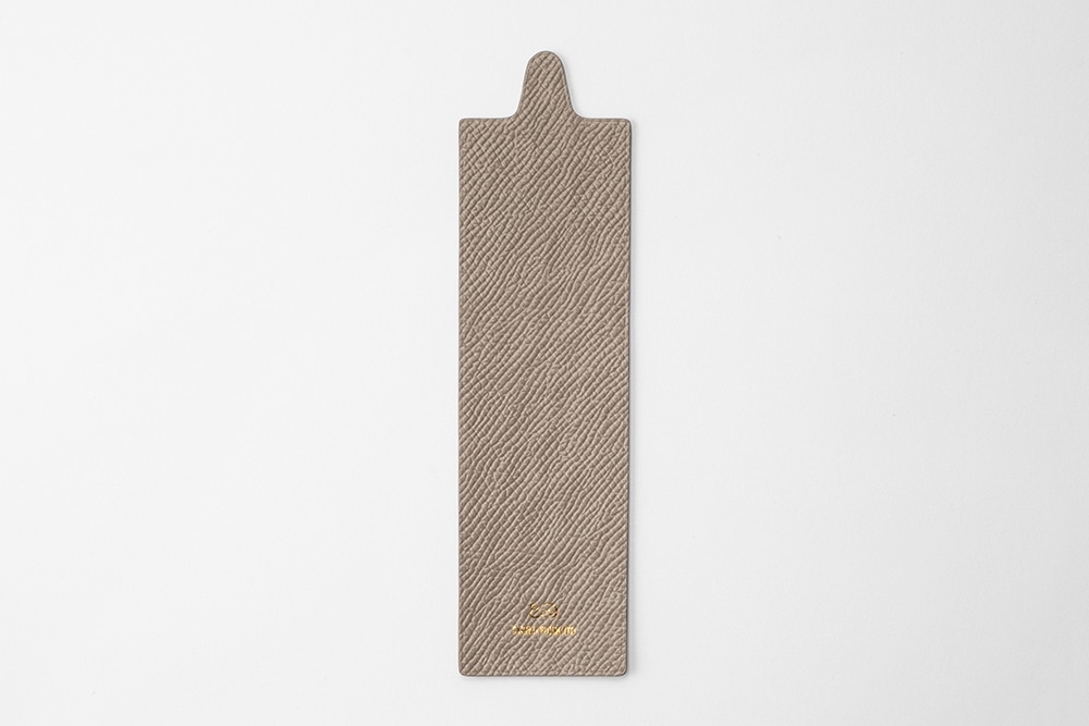 藤本さきこ　クロコダイルブックマーク【オーベルジーヌ（紫）×グレージュ】