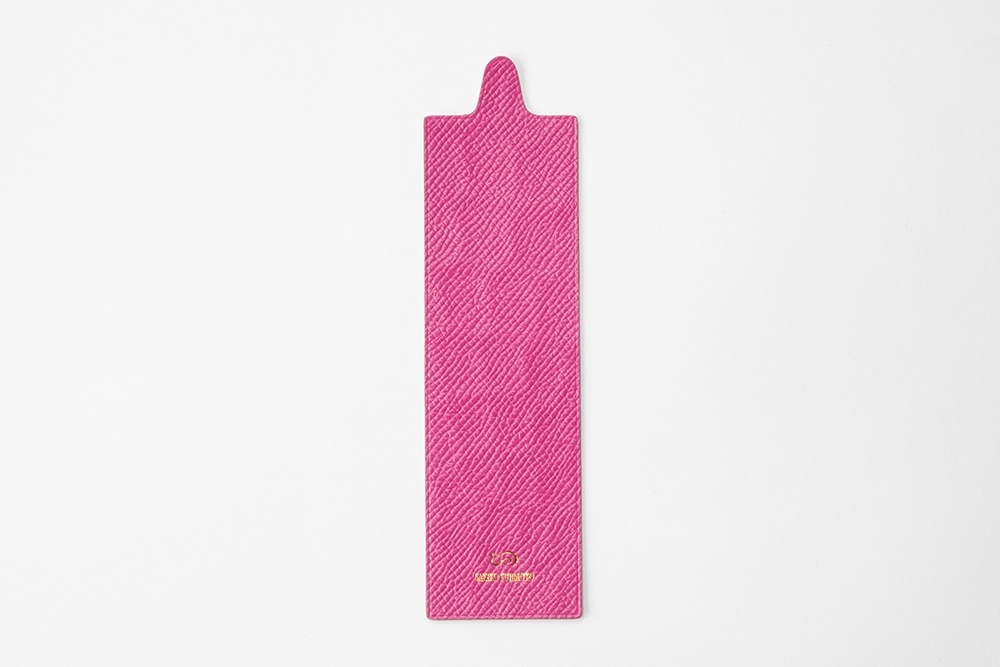 藤本さきこ　クロコダイルブックマーク【ベージュ×ピンク】