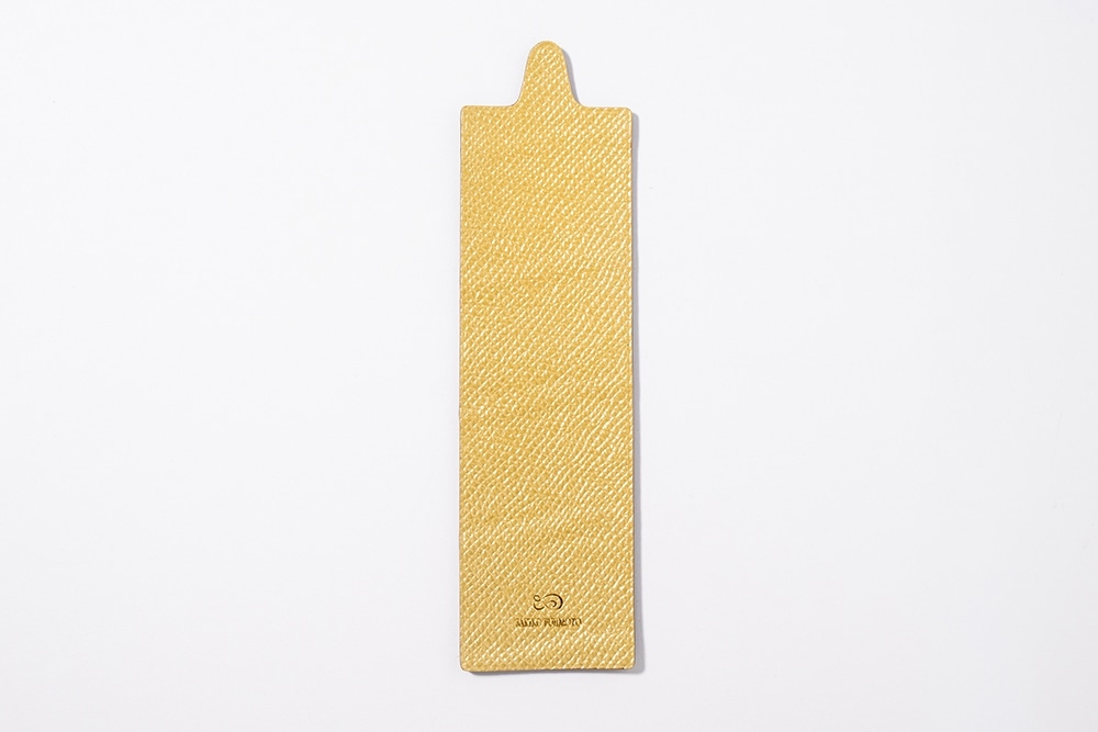 藤本さきこ　クロコダイルブックマーク【バーガンディ×ゴールド】