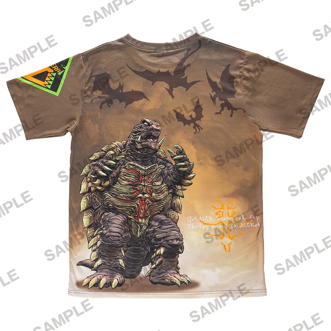 ガメラ60th記念フルグラTシャツ　トト＆アヴァンガメラ