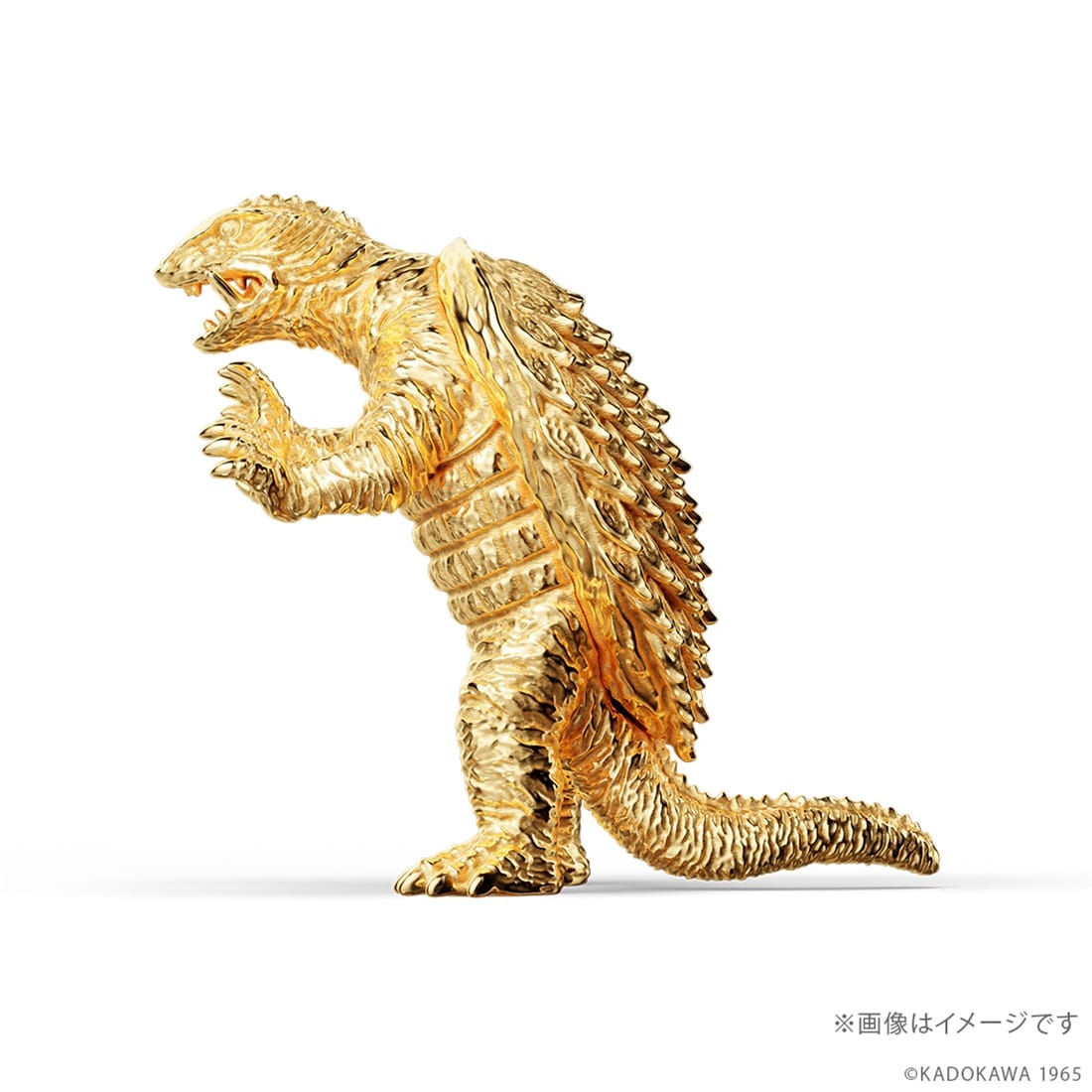 「ガメラ」（1965）フィギュア シルバーモデル（イエローゴールドコーティング）