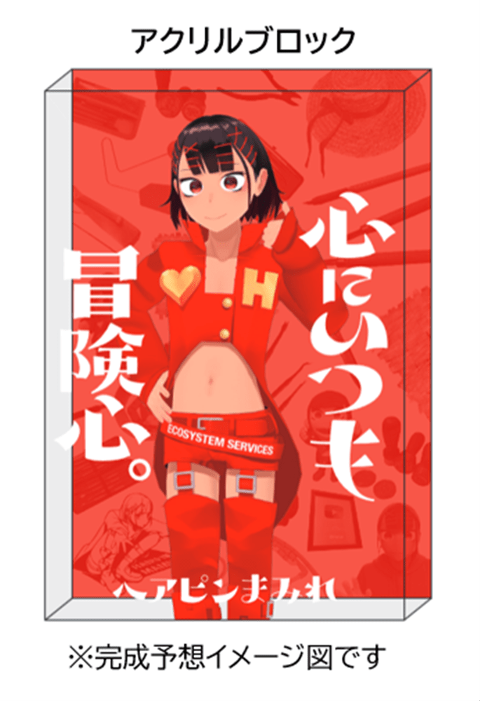 【数量限定】 ヘアピンまみれ　アクリルブロック＋サイン本【描き下ろしステッカー付き】