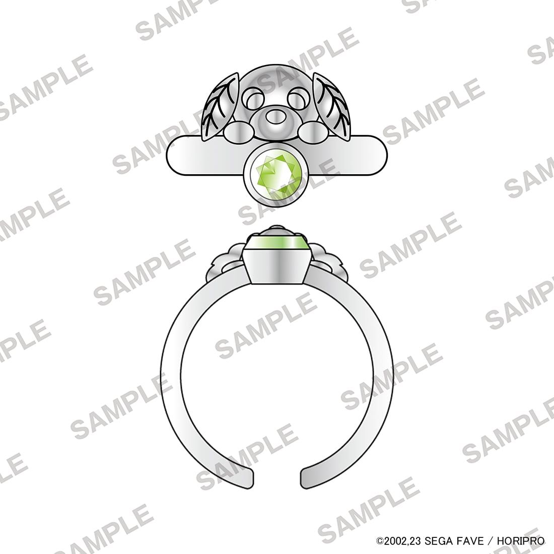 【カドスト限定】お茶犬 リング＆アクセサリースタンドセット