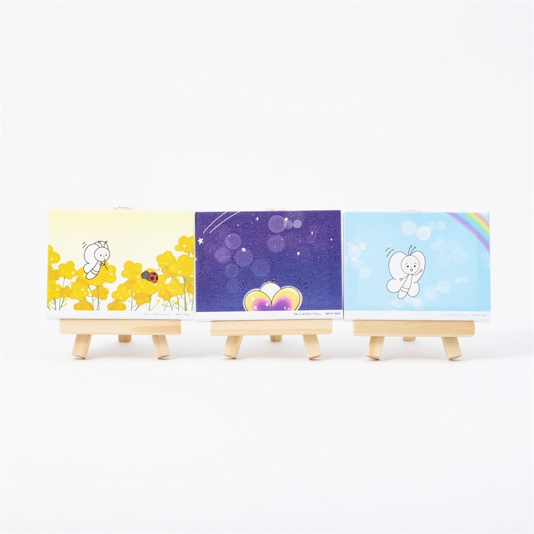 まっしろなちょうちょ　ミニチュアキャンバスA