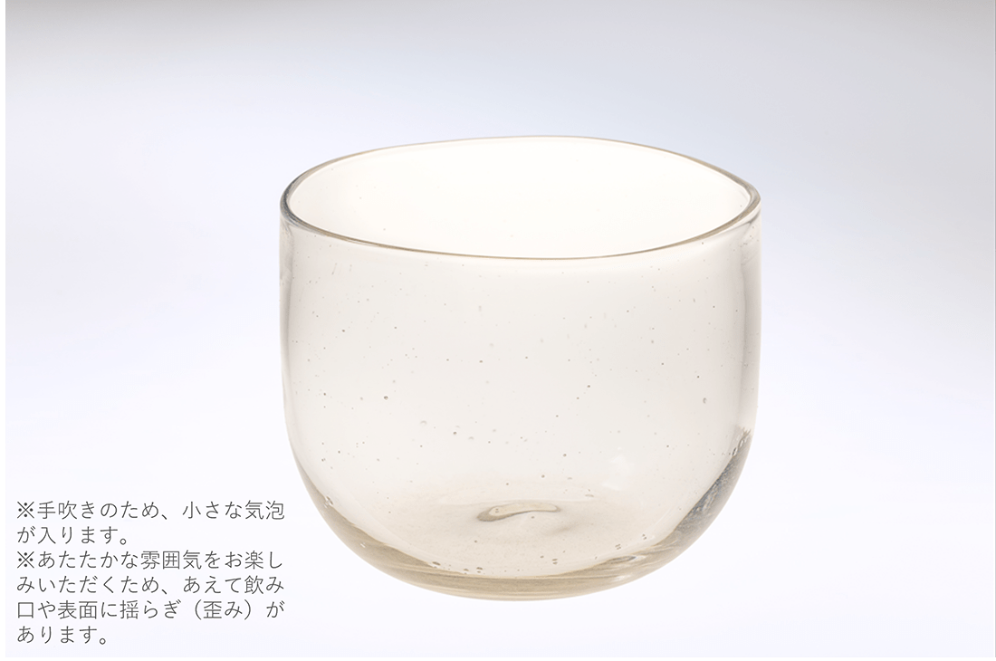 hibi hibi utsuwa "雨の日グラス" 手吹きグラス単品