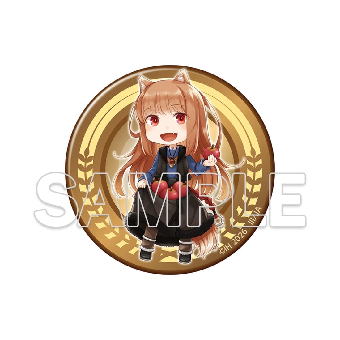 『狼と香辛料』原作20周年記念 トレーディング缶バッジ　描き下ろしミニキャラver.