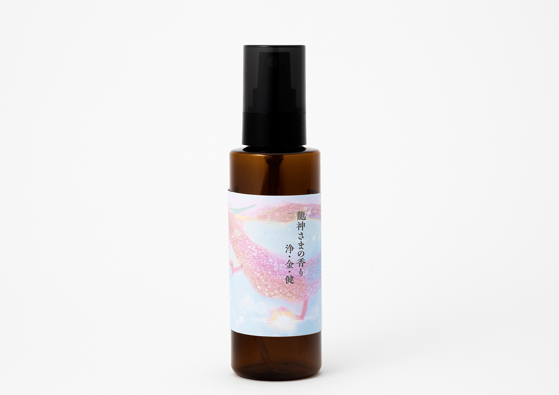 ハッピー.三姉妹 龍神さまと菊理姫様 アロマスプレー2種と身守り塩2袋＋巾着セット