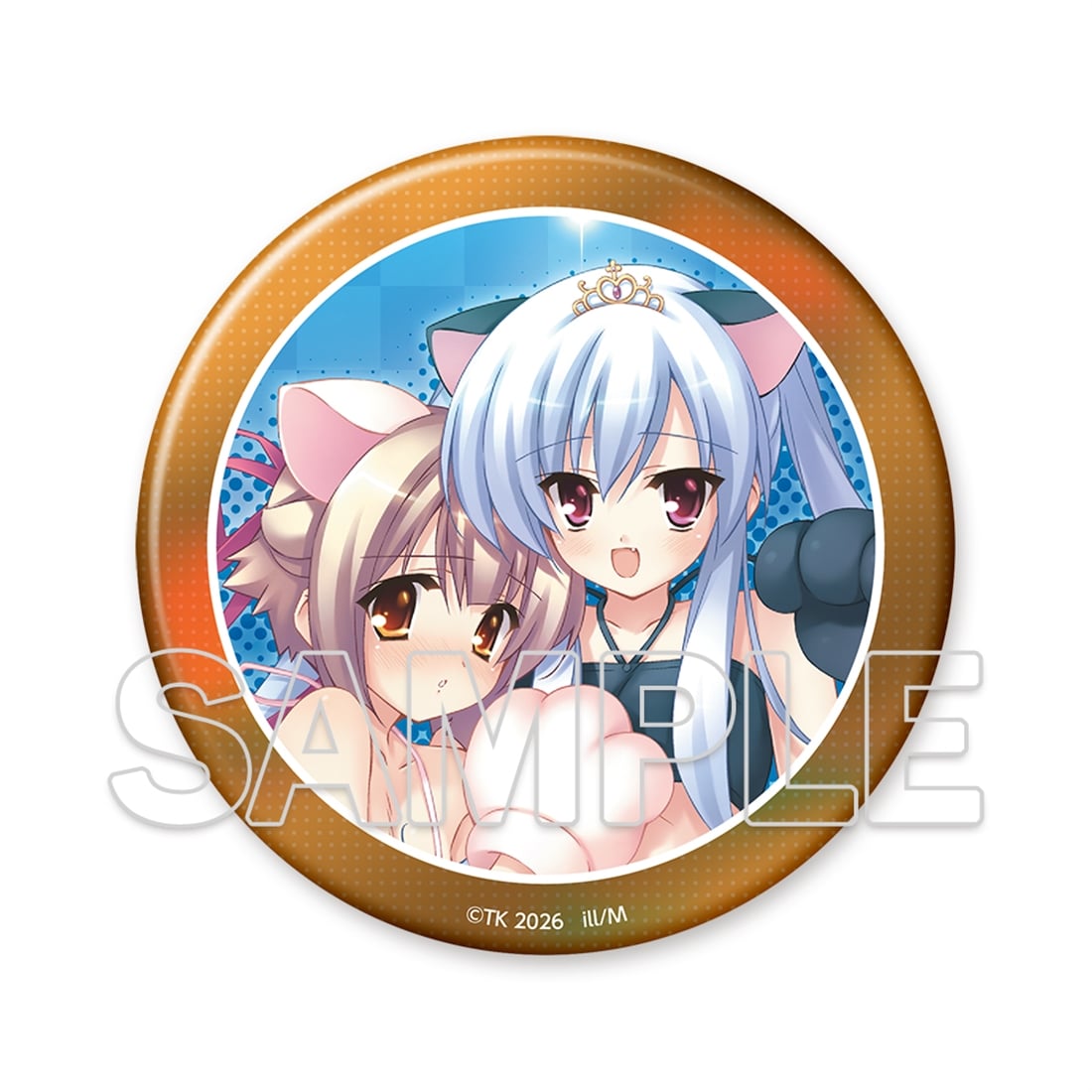 BIGキラキラ缶バッジ　『れでぃ×ばと！』みみな＆ピナ