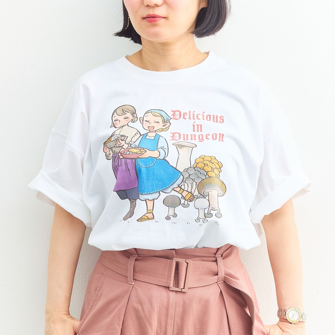 【二次受注】「公式レシピブック おうちで作れるダンジョン飯」九井諒子描き下ろし　Tシャツ（マルシルとファリン）