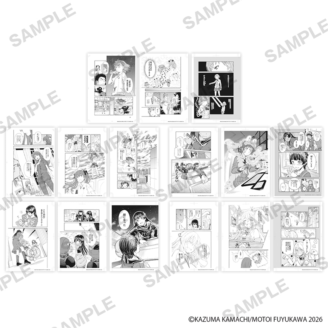 「とある魔術の禁書目録外伝 とある科学の超電磁砲」ミニ複製原画3枚セット　御坂美琴